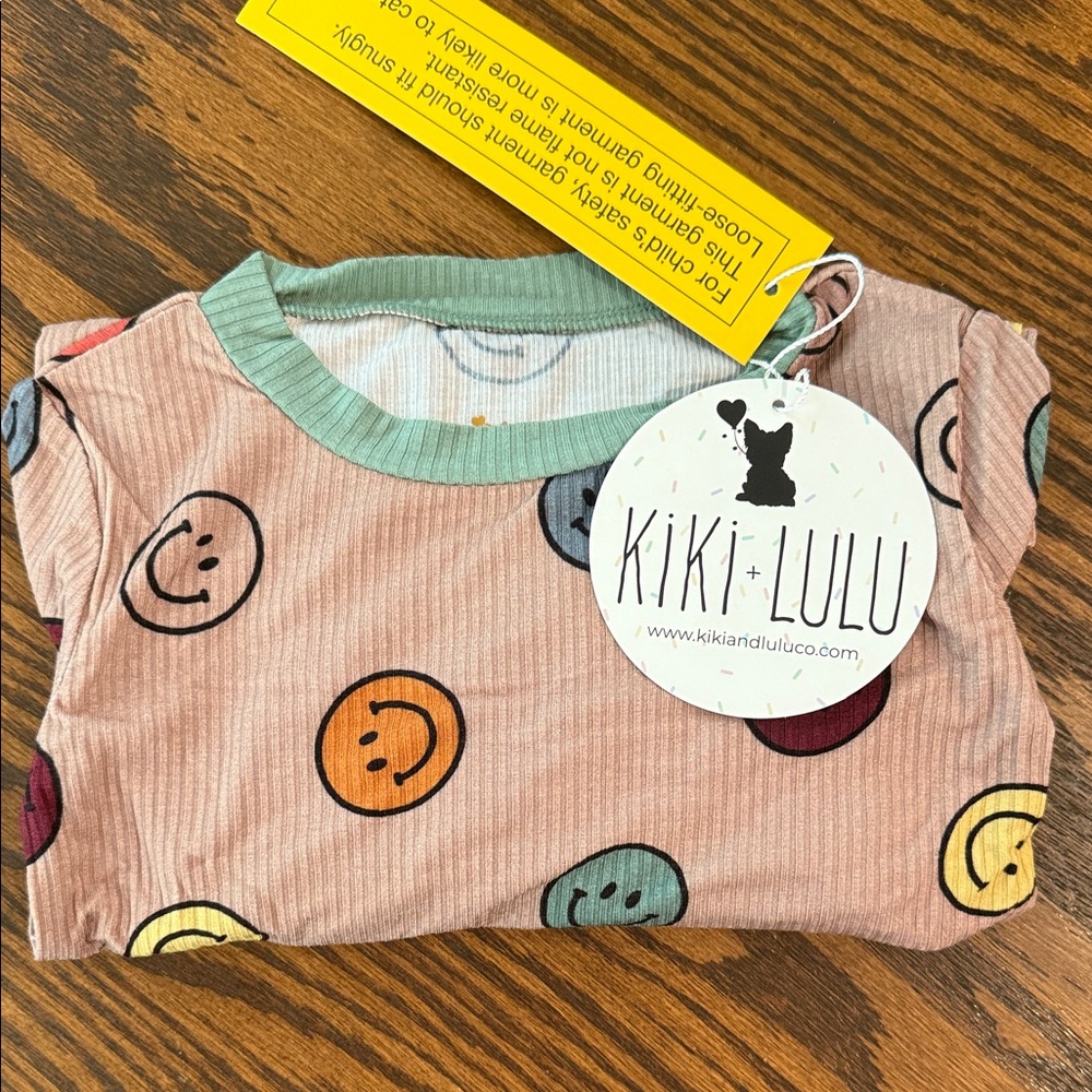 Kids Pajama Set - Multicolor Smiley Design